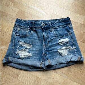 Distressed Denim Shorts American Eagle